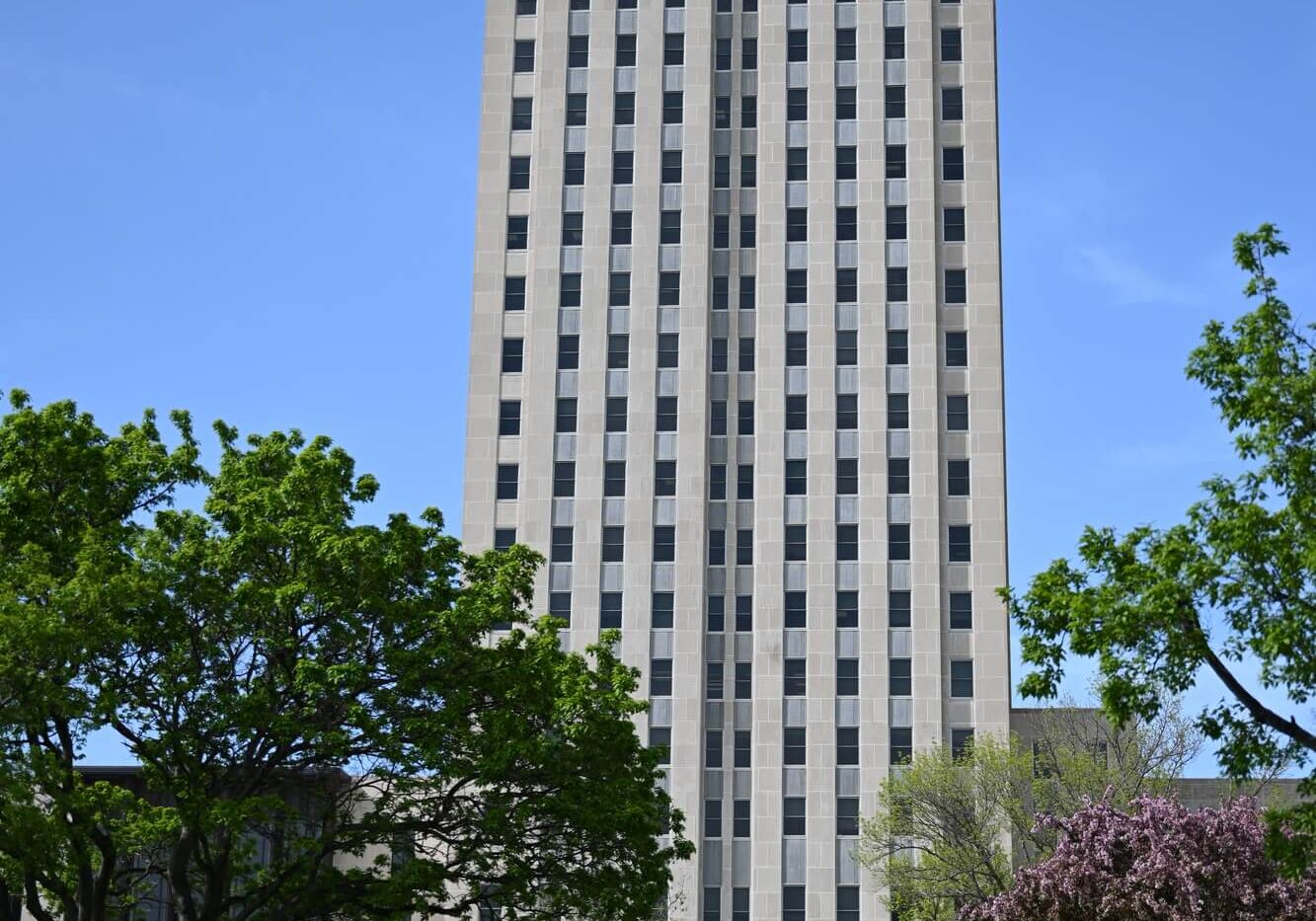 ND State Capitol Building in the spring